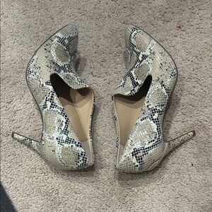 Elegant Snakeskin Patterned Heels